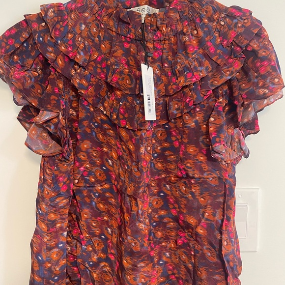 Sea Women's Vibrant Ruffled Blouse - Picture 1 of 2